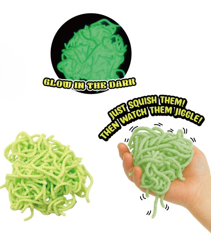 Jiggle worms - glow in the dart