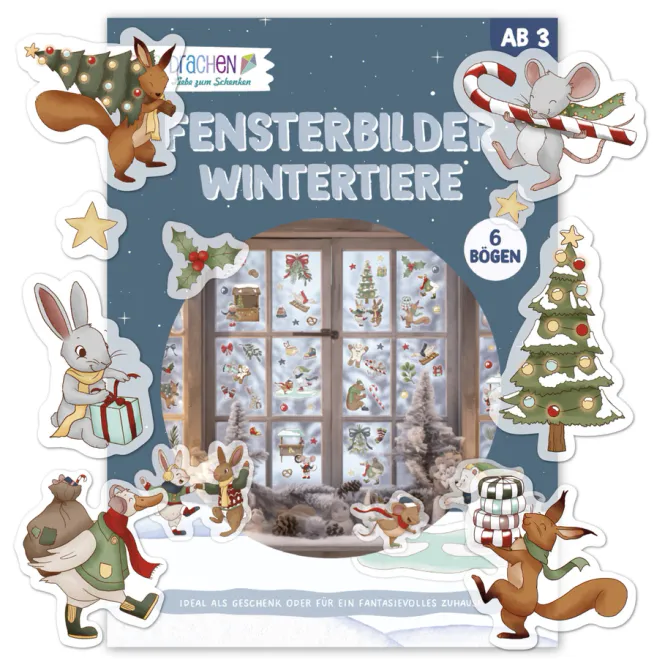 Hovedbilde Vindusklistremerker vinterdyr